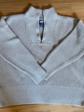 100% Cotton Lands’ End Drifter Quarter Zip Sweater
